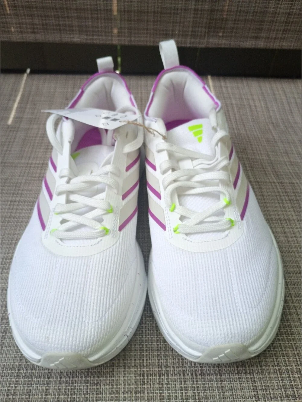 Adidas White Athletic Sneakers with Pink Accents - Women's Running Shoes